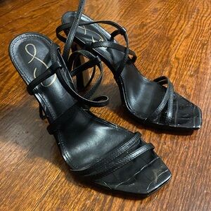 Sam Edelman Lilly Ankle Strap Sandal | Crocodile Black | Size 7.5